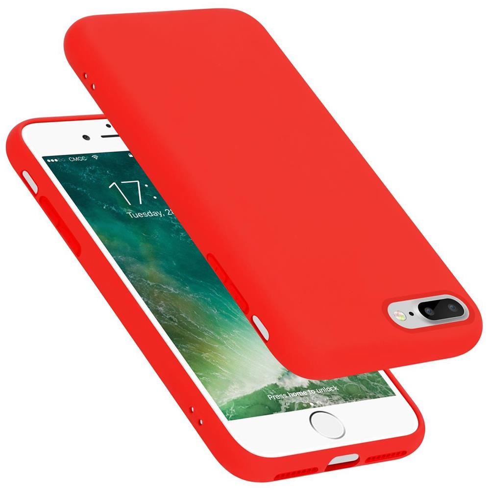 Custodia Compatibile Con Apple Iphone 8 Plus / 7 Plus / 7s Plus In Liquid Rosso - Coperchio Protettivo In Silicone Tpu Flessibile - Foto 1