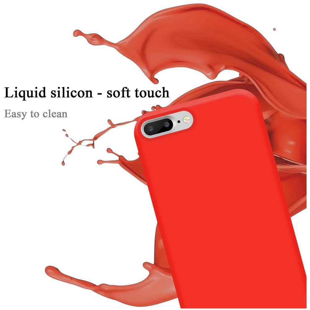 Custodia Compatibile Con Apple Iphone 8 Plus / 7 Plus / 7s Plus In Liquid Rosso - Coperchio Protettivo In Silicone Tpu Flessibile - Foto 2