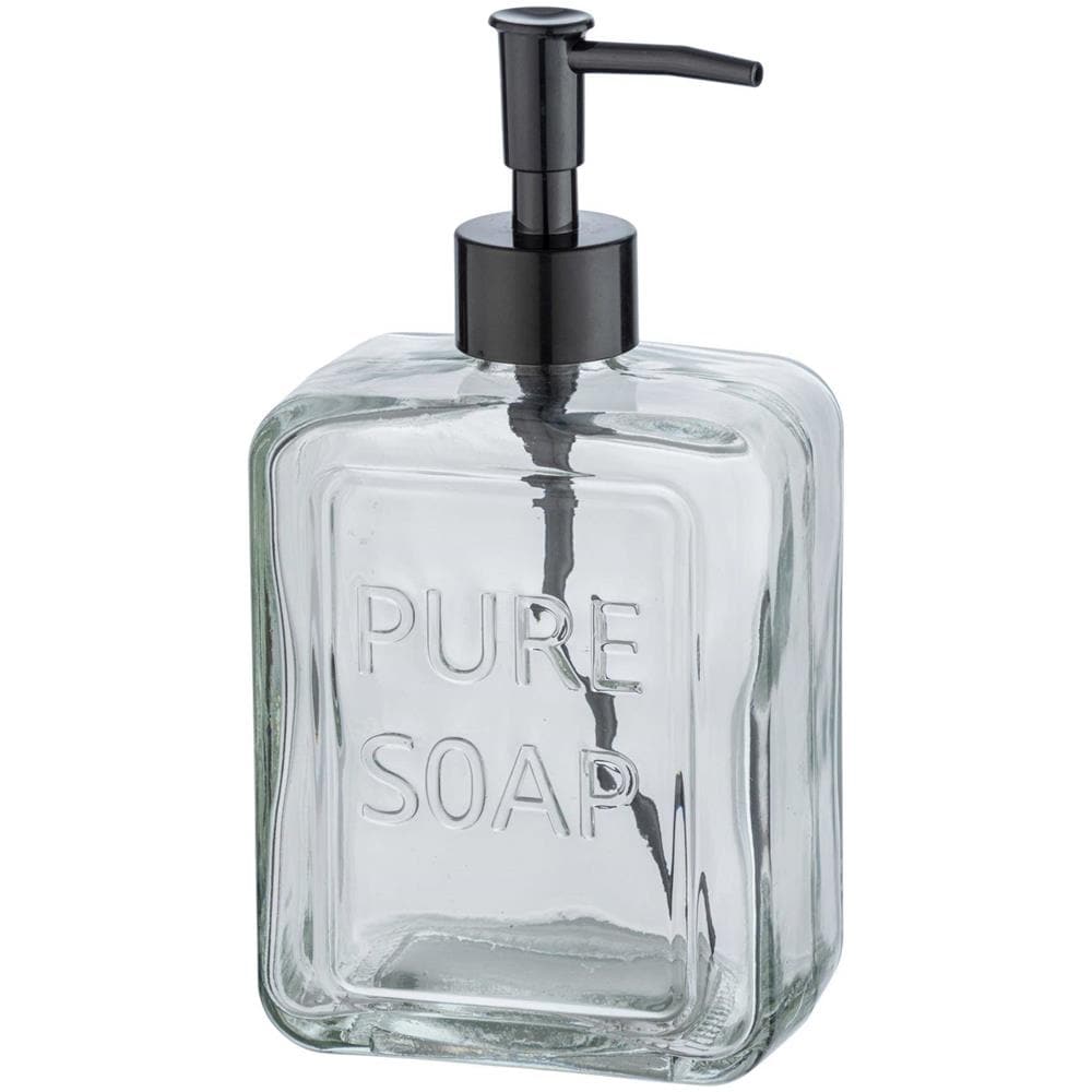 Distributore Di Sapone Liquido Pure, Vetro Trasparente, 550 Ml, Wenko - Foto 1