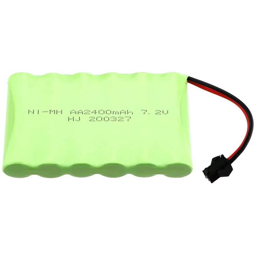 1 Pezzo Pacco Batteria Ricaricabile 7.2v 2400mah Ni-mh Aa Con Sm-2p 2pin Plug Per Veicoli Rc Truck Cars - Foto 1