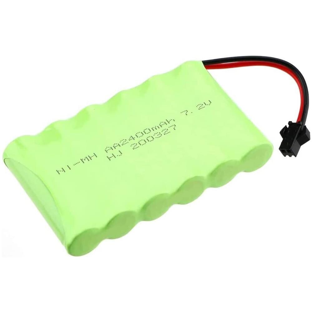 1 Pezzo Pacco Batteria Ricaricabile 7.2v 2400mah Ni-mh Aa Con Sm-2p 2pin Plug Per Veicoli Rc Truck Cars - Foto 2