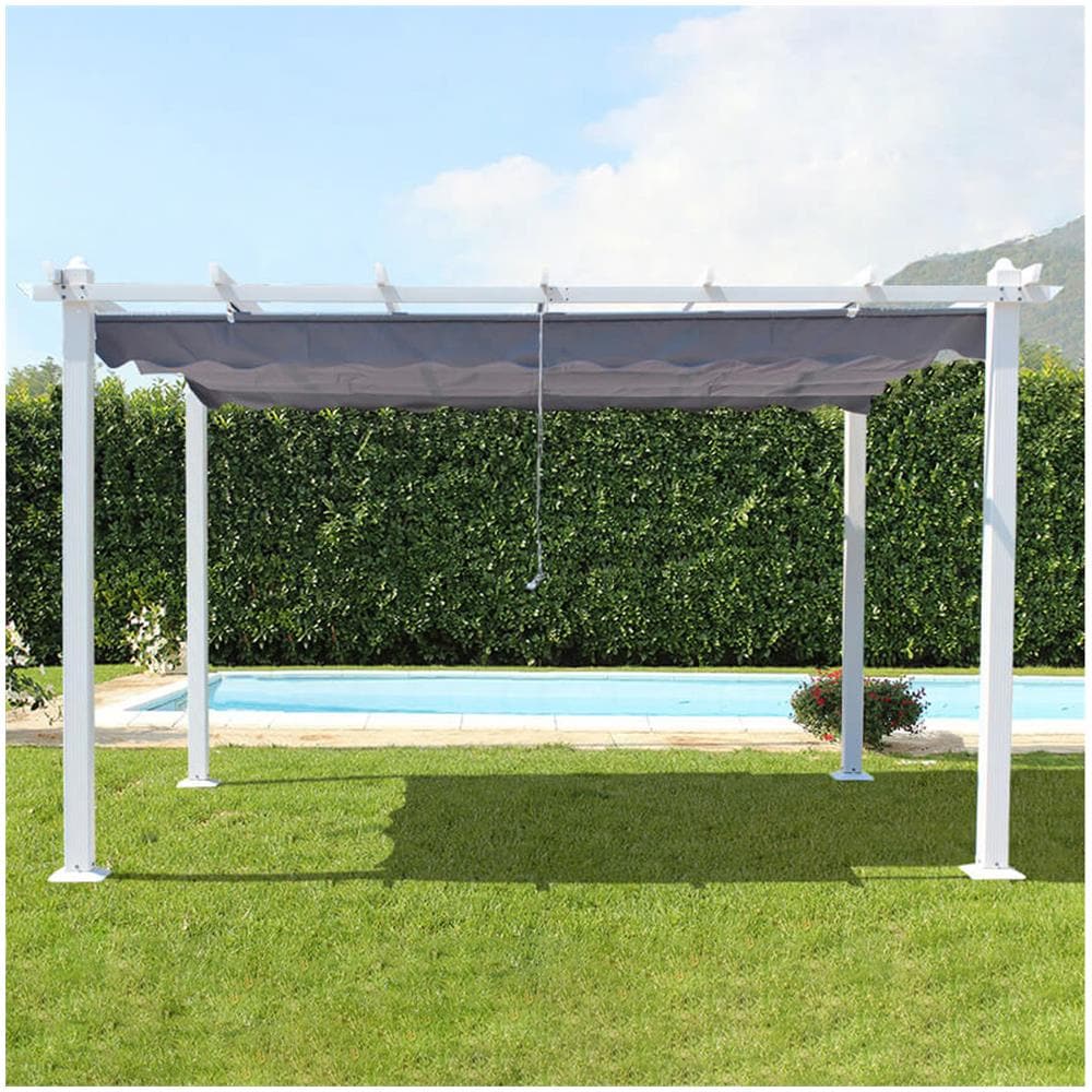 Gazebo Astoria 300x400 Cm Con Telo, Tortora Grigio - Foto 6
