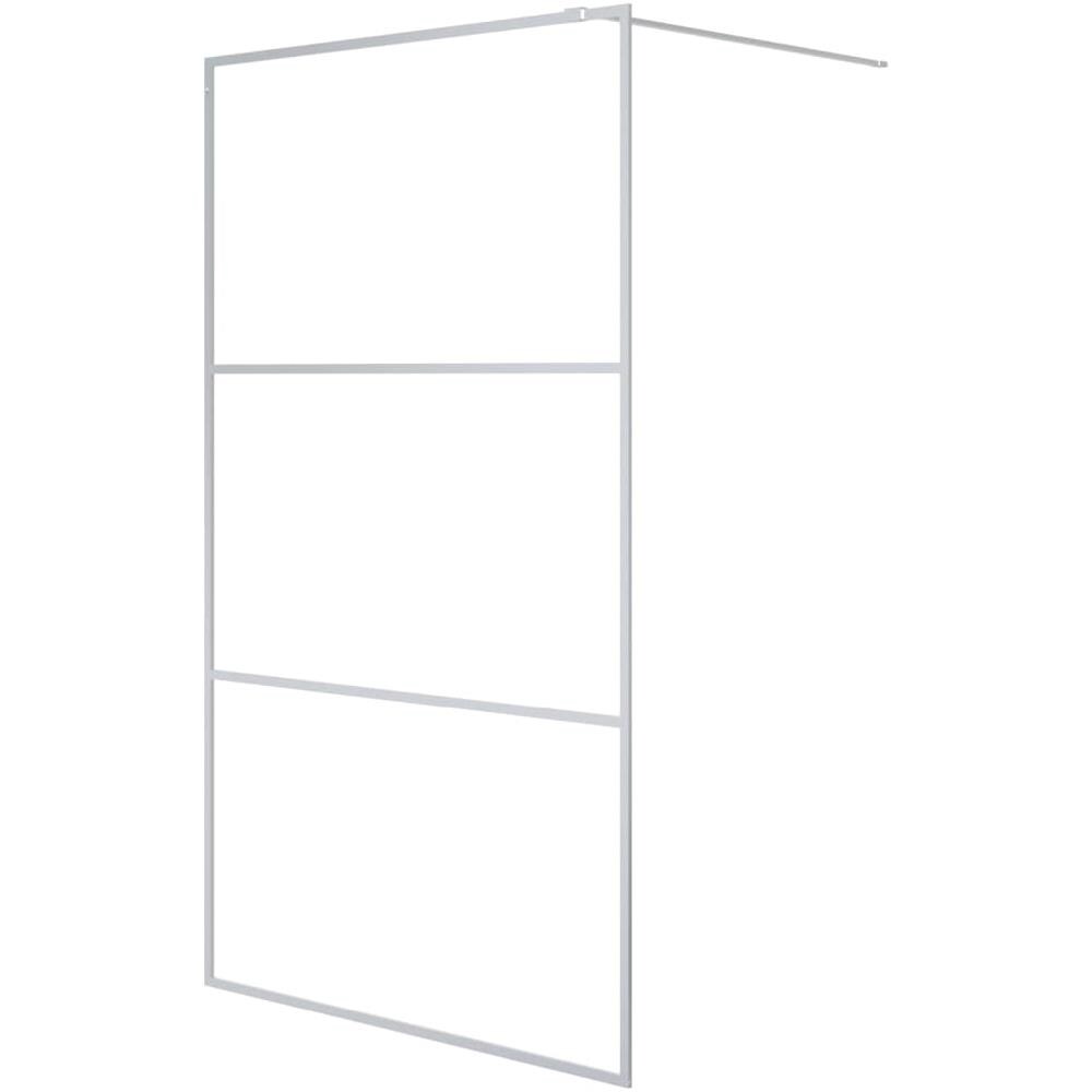 Parete Doccia Walk In Argento 115x195 Cm Vetro Trasparente Esg - Foto 2