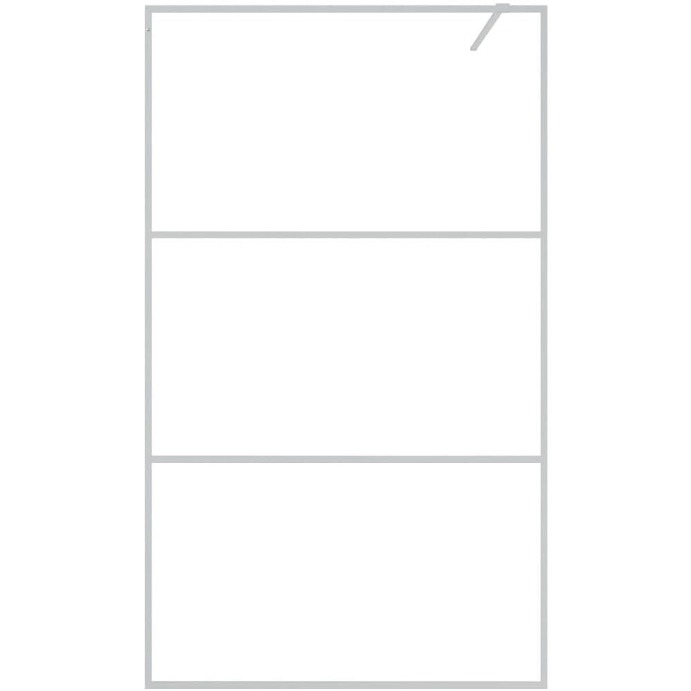 Parete Doccia Walk In Argento 115x195 Cm Vetro Trasparente Esg - Foto 3