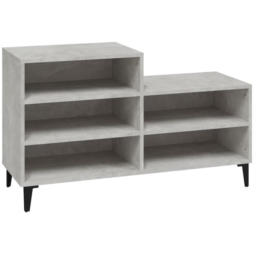 Scarpiera Grigio Cemento 102x36x60 Cm In Legno Multistrato - Foto 1