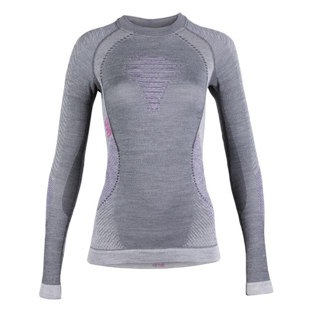 Fusyon Merino Baselayer Shirt Long Sleeves - L /xl Anthracite-purple-pink - Foto 1