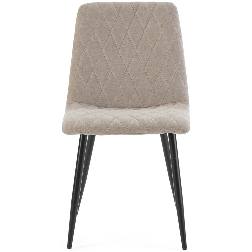 Pack 4 Sedie Abril Rivestite In Tessuto Beige - Foto 2