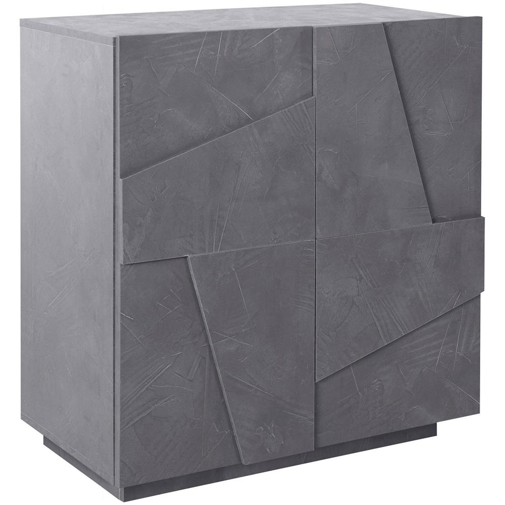 Credenza Raoul, Madia Da Cucina A 2 Ante, Buffet Da Soggiorno, 100% Made In Italy, Cm 81x44h86, Ardesia - Foto 2