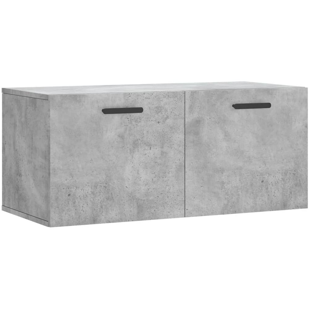 Mobile A Parete Grigio Cemento 80x36,5x35 Cm Legno Multistrato - Foto 2