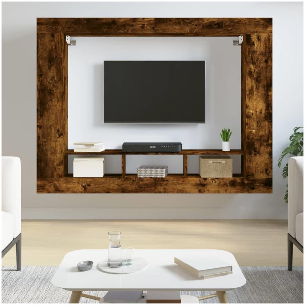 Mobile Porta Tv Rovere Fumo 152x22x113 Cm In Legno Multistrato - Foto 1