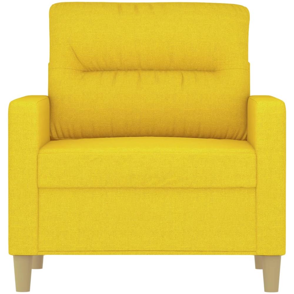Poltrona Giallo Chiaro 60 Cm In Tessuto - Foto 3