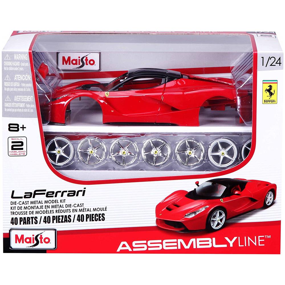 Veicolo Pressofuso In Scala 1:24 Della Catena Di Montaggio Laferrari - Rosso - Foto 1