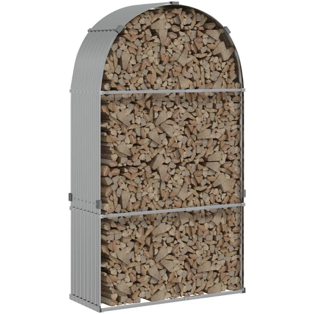 Portaceppi Argento 120x45x210 Cm In Acciaio Zincato - Foto 3