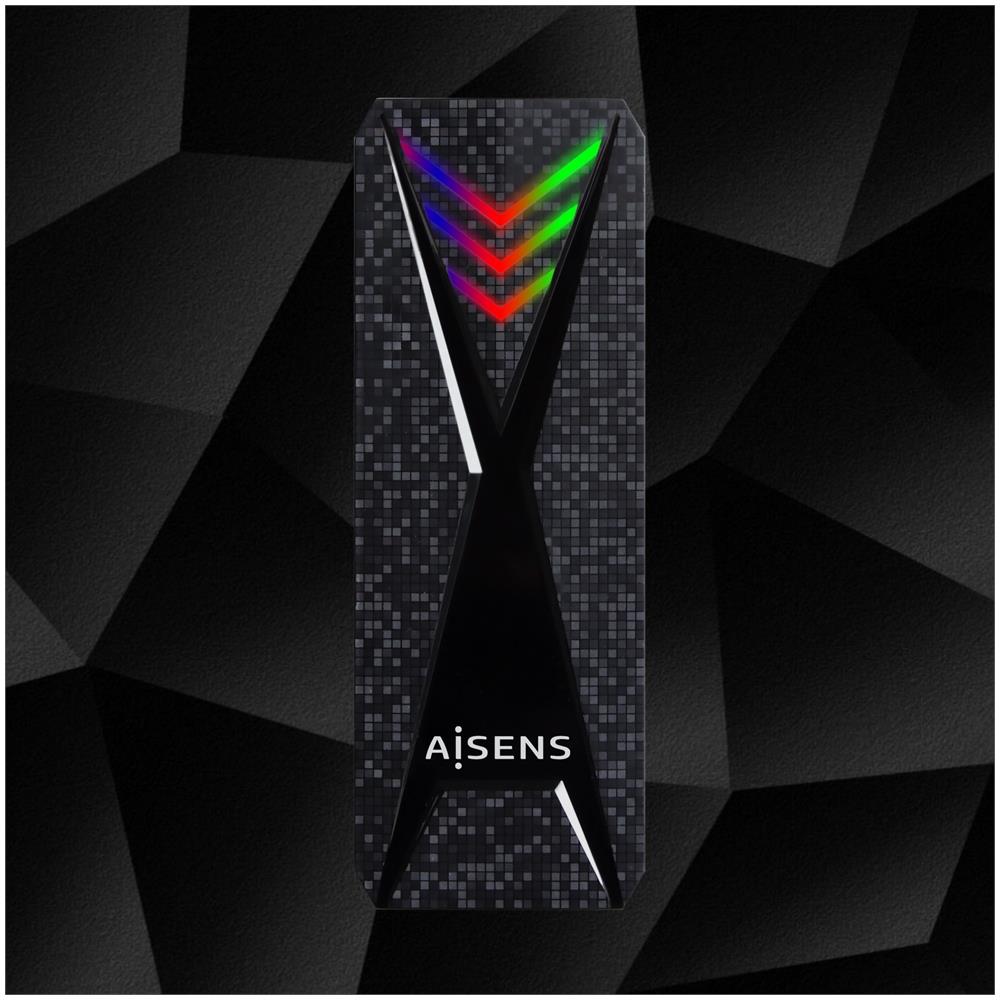 ASM2-RGB013B contenitore di unità di archiviazione Box esterno SSD Nero M. 2 - Foto 2