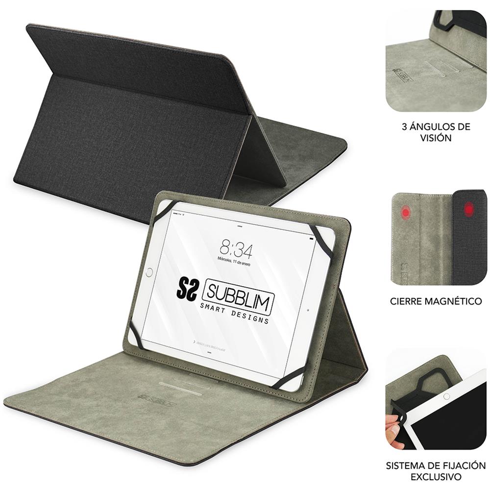 UNIVERSAL CLEVER STAND TABLET CASE 9.6" - 11" BLACK SUB-CUT-1CT001 - Foto 2