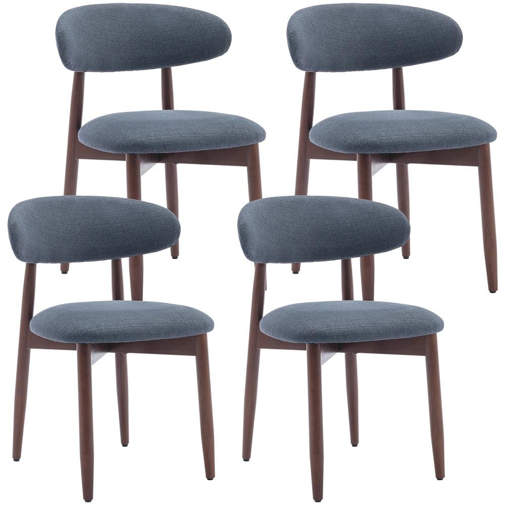 Set Da 4 Sedie In Legno Massello, Robuste Ed Eleganti, In Stile Minimalista Nordico, Ideali Per Sala Da Pranzo E Cucina - Blu - Foto 1