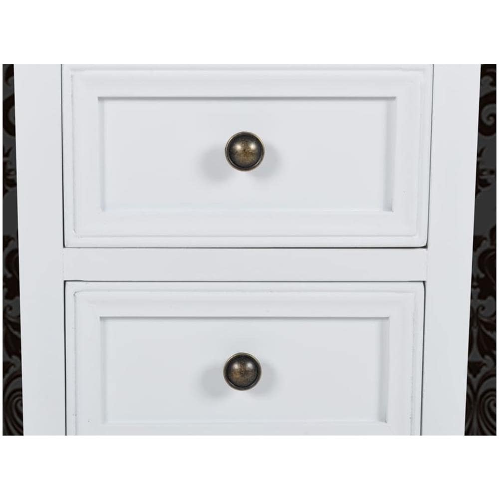 Coppia di Comodini in Legno con Cassetti Colore Bianco - Foto 5