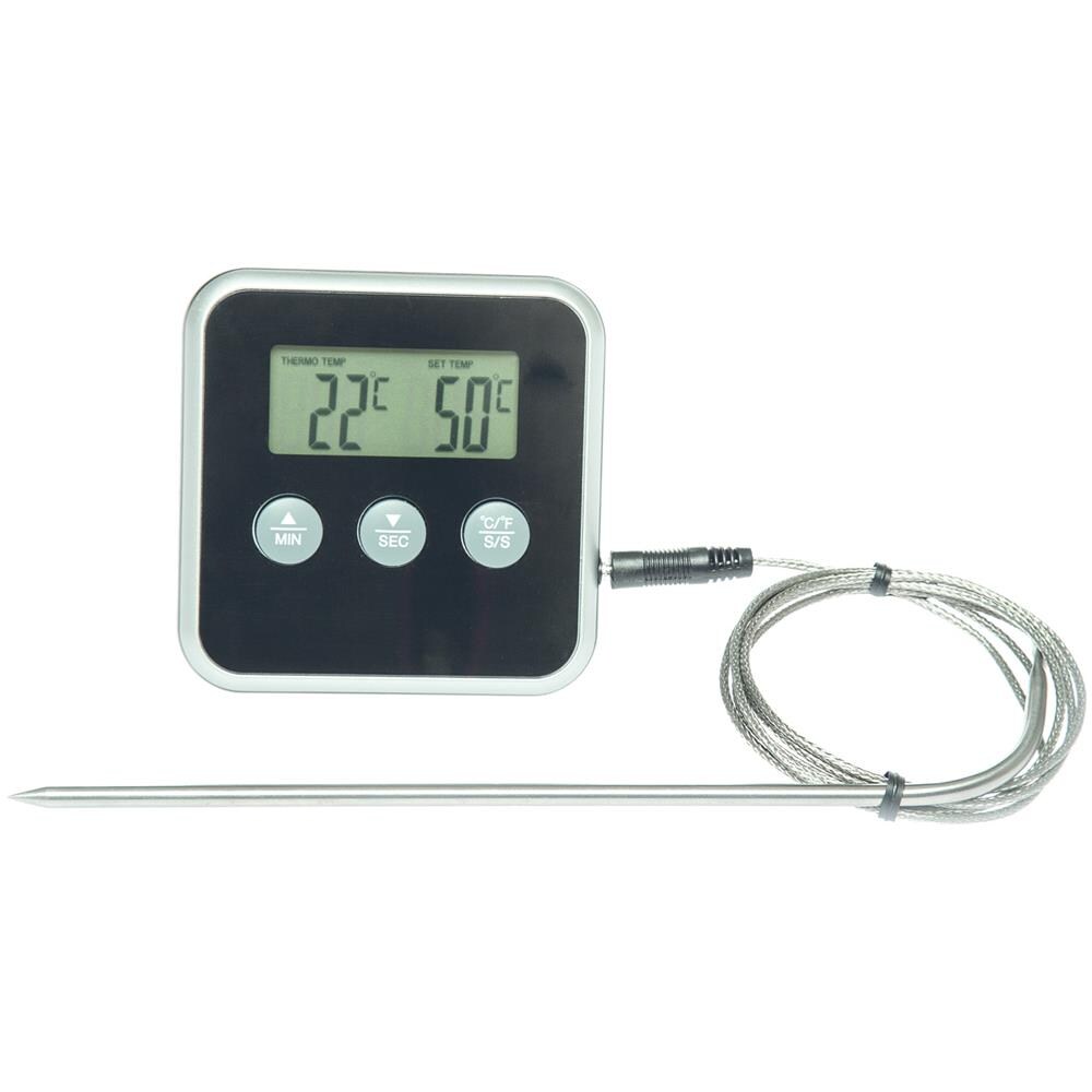 Termosonda Digitale E4KTD001 Range di Temperatura 0- 250°C con Timer in Silicone/ Acciaio Inossidabile  - Foto 2