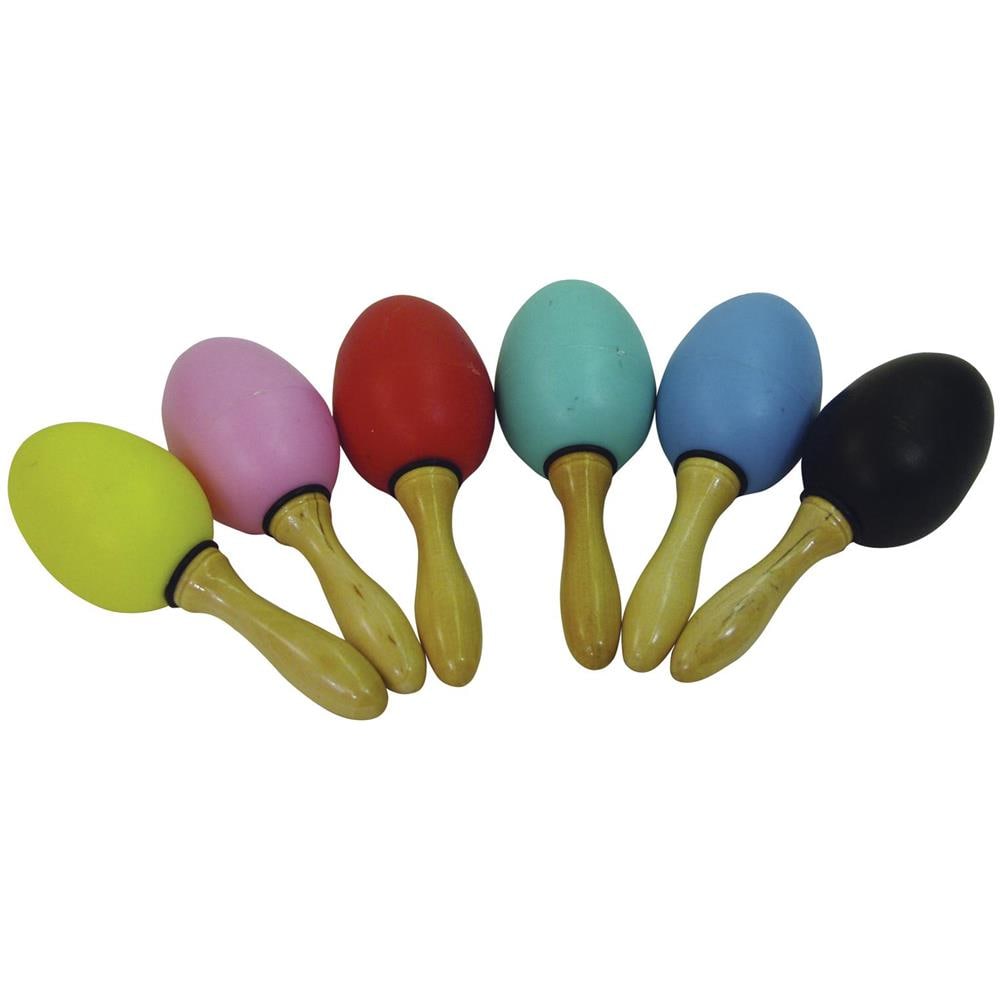 Uova Maracas Shaker, Con Manico, Plastica, Vari Colori - Foto 1