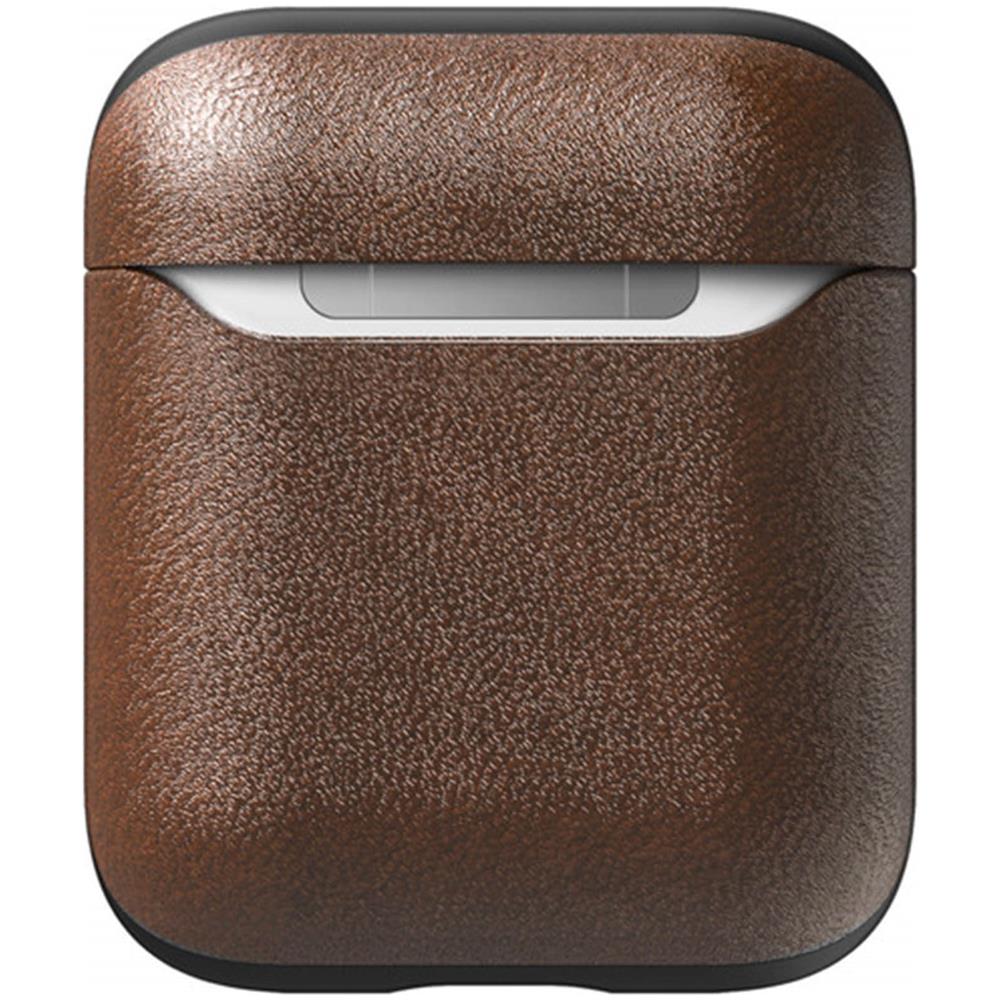 Cover Custodia Airpods 1 E 2 Vera Pelle Ricarica Wireless Nomad Marrone - Foto 1