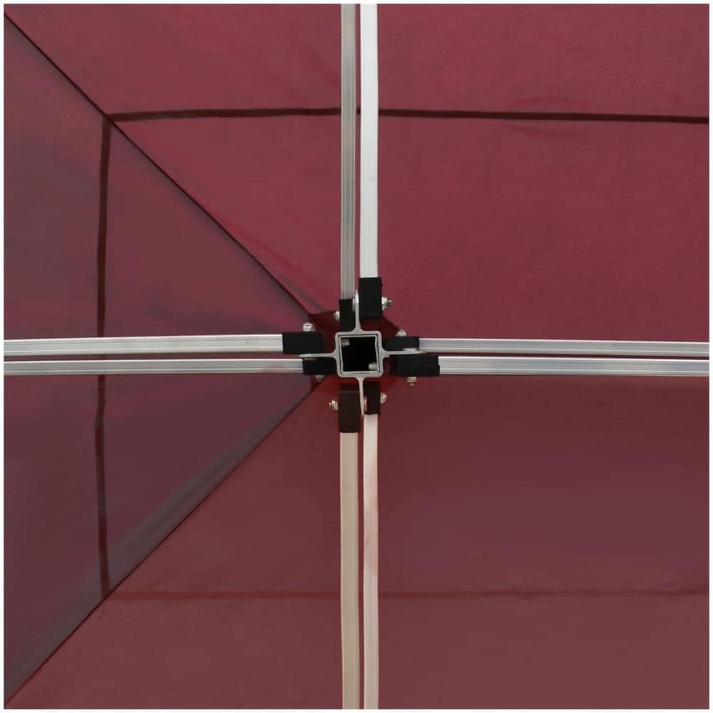 Gazebo Professionale Pieghevole Alluminio con Pareti 6x3m Vino - Foto 2