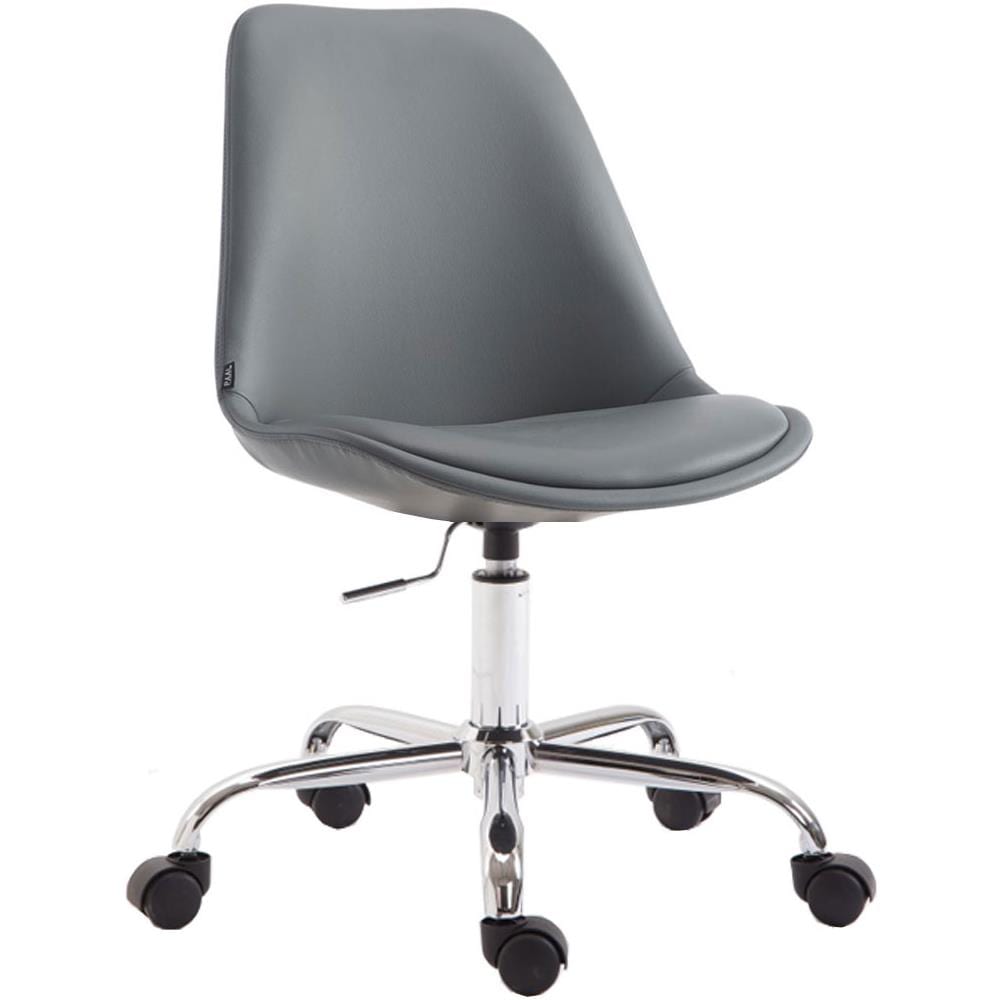 Sedia Ufficio Toulouse in Similpelle - Sedia Scrivania Girevole e Regolabile - Sedia Studio Telaio in Metallo, Carico Max 136kg - Sedia Lavoro con Ruote Grigio - Foto 1