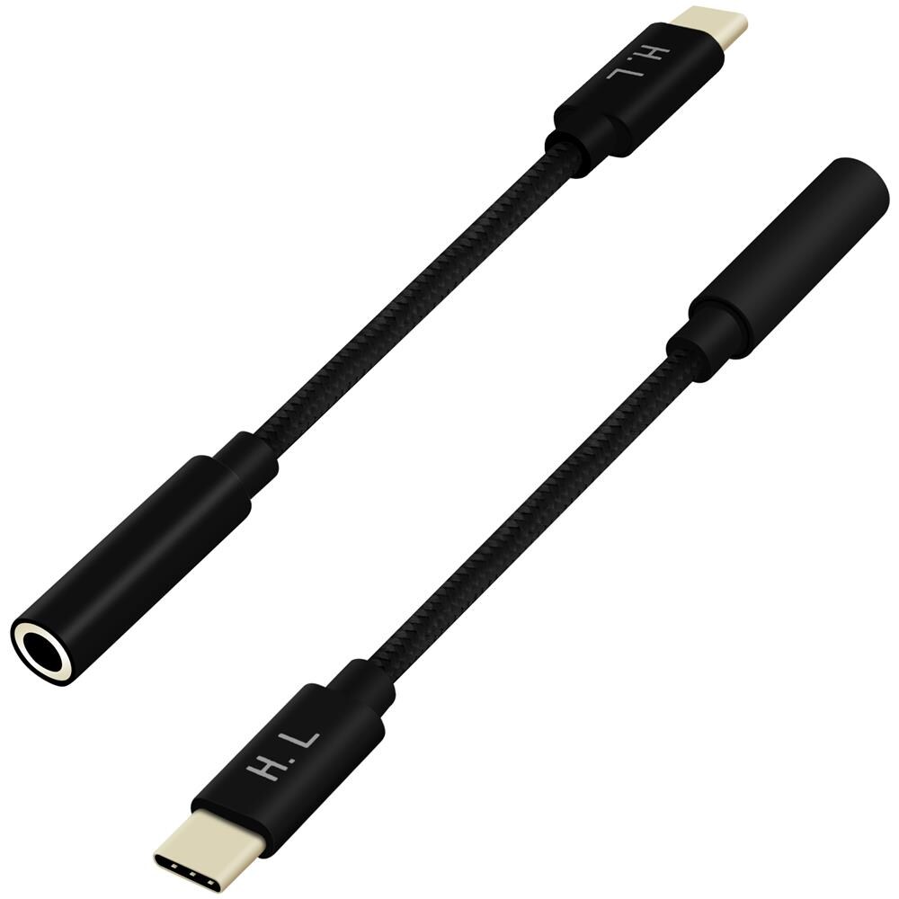 Adattatore Audio Usb Tipo C A Jack 3,5 Mm Qualità Audio 12cm Hl-102 - Nero - Foto 1