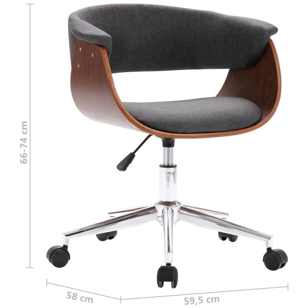 Sedie Da Pranzo Girevoli 6 Pz Grigie In Tessuto - Foto 8