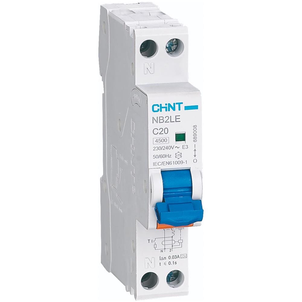 Interruttore Magnetotermico Differenziale Din 1 Mod. 20a 1p+n C 30ma - 689003 - Foto 1