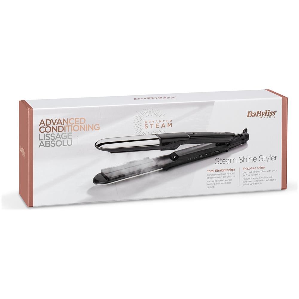 Steam Mist Styler Piastra Per Capelli Vapore Nero, Argento 67 W 2,5 m - Foto 8