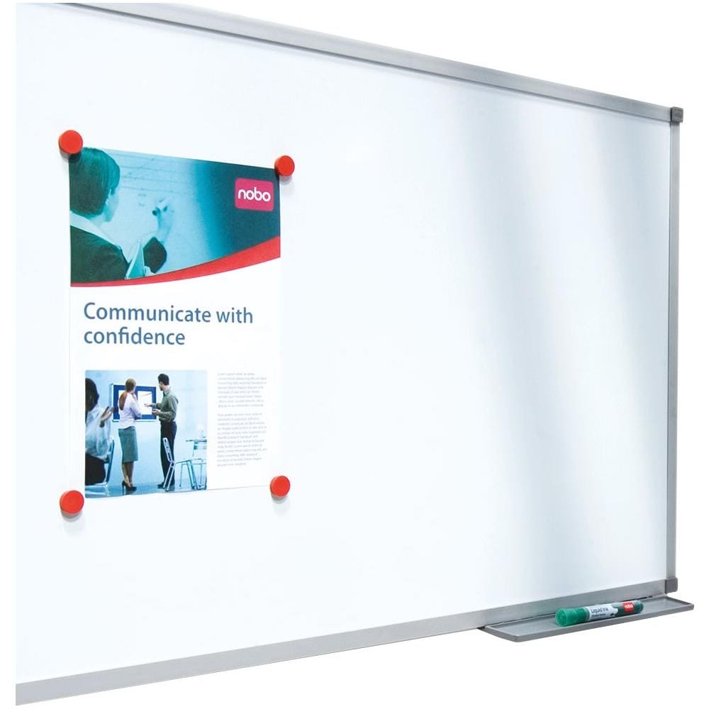 Nobo Lavagna bianca magnetica in acciaio Basic 1200x900 con bordo basico - Foto 2