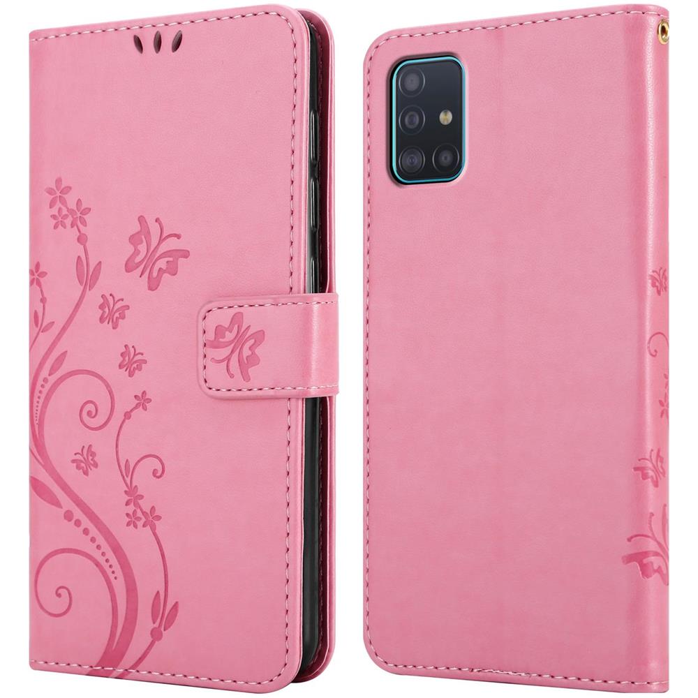 Cadorabo Custodia Compatibile Con Samsung Galaxy A51 5g In Rosa Fiore - Coperchio Protettivo In Design Floreale Con Chiusura Magnetica, Funzione Stand E Slot Per Carte - Foto 8