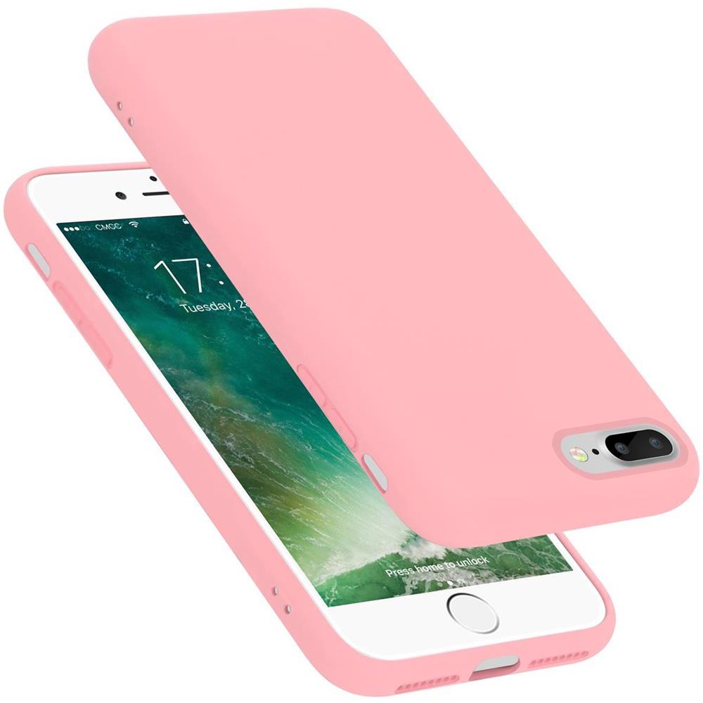 Custodia Compatibile Con Apple Iphone 8 Plus / 7 Plus / 7s Plus In Liquid Rosa - Coperchio Protettivo In Silicone Tpu Flessibile - Foto 1