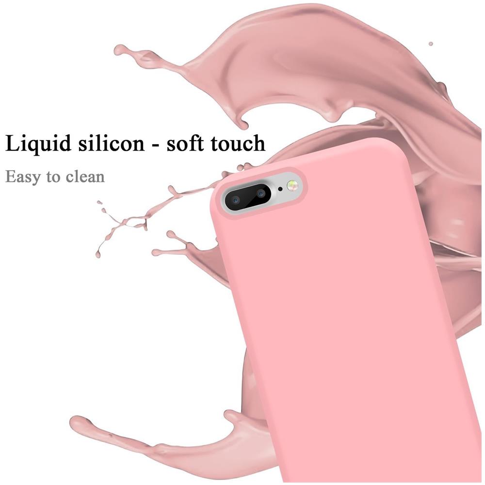 Custodia Compatibile Con Apple Iphone 8 Plus / 7 Plus / 7s Plus In Liquid Rosa - Coperchio Protettivo In Silicone Tpu Flessibile - Foto 2