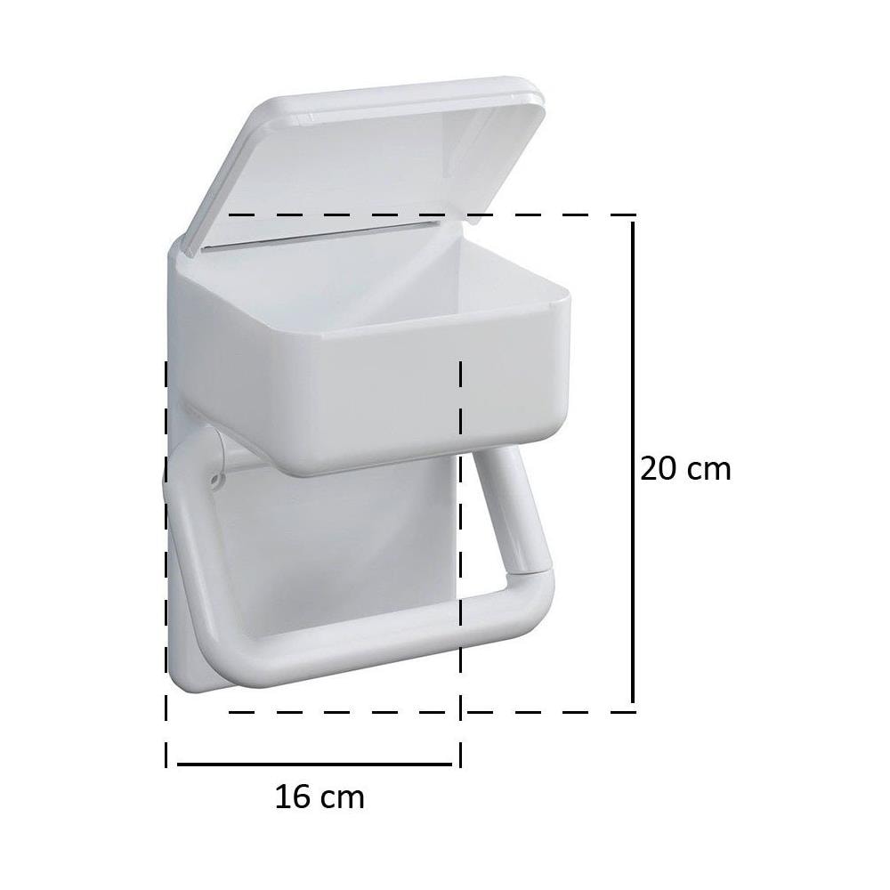 Porta Carta Igienica Con Contenitore Per Esempio Salviette Umidificate, 2in1, - Foto 4