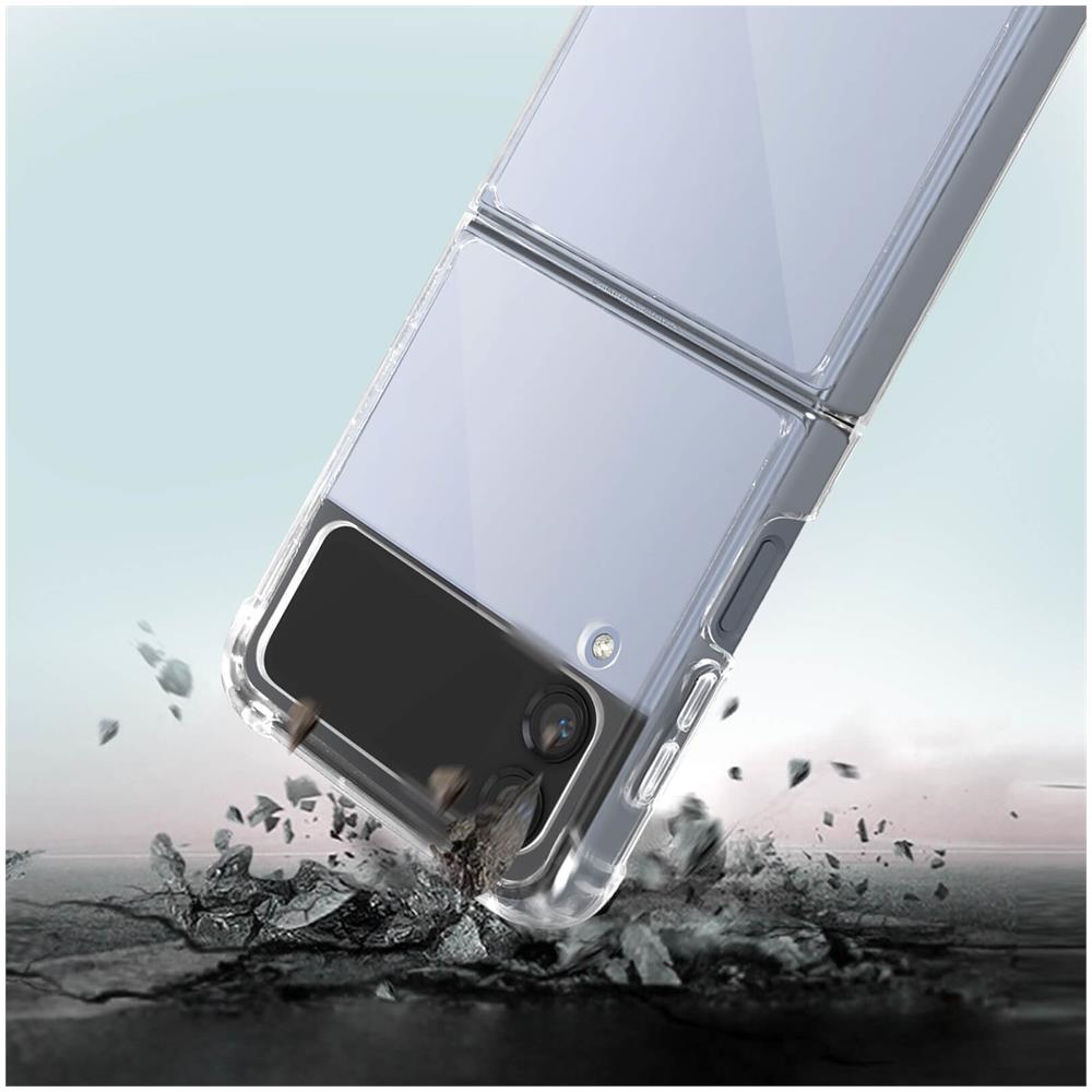 Cover Gel Di Silicone Per Samsung Galaxy Z Flip4 Trasparente Angoli Rinforzati - Foto 5