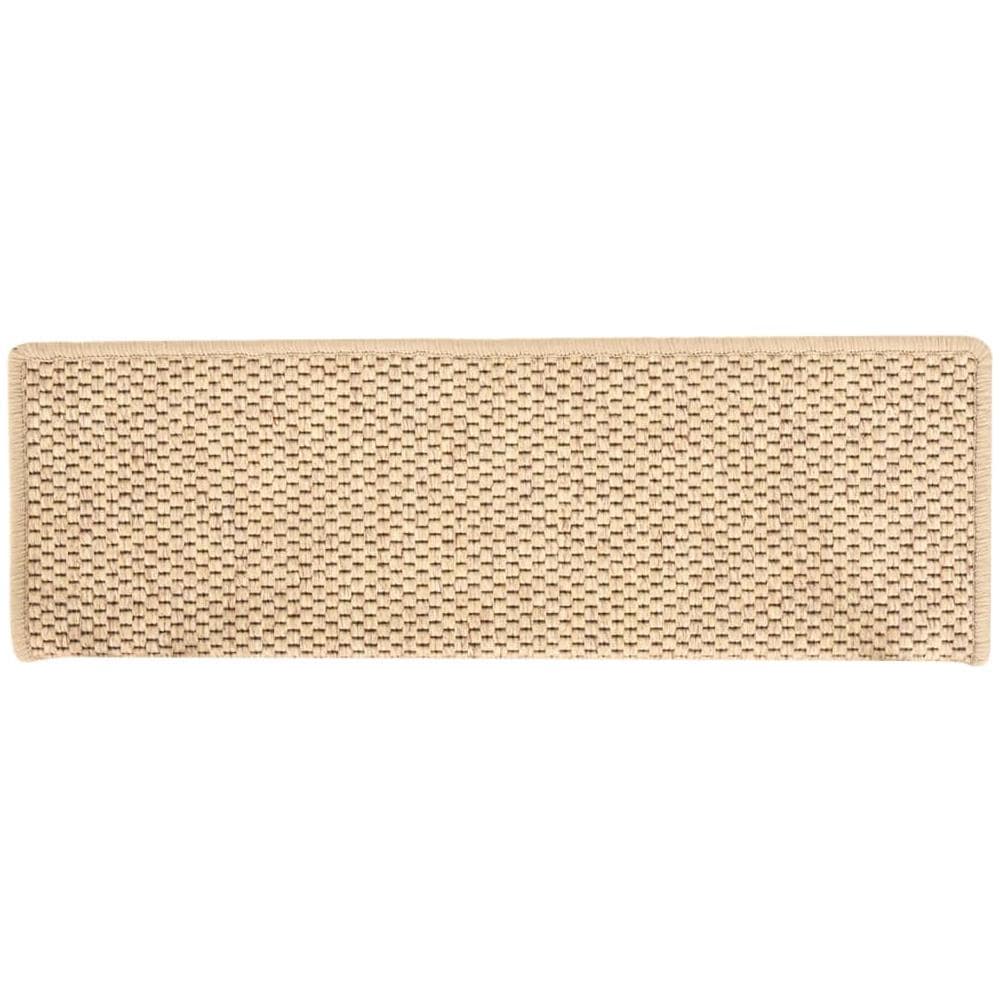 Tappeti Adesivi Scale Aspetto Sisal 15pz 65x21x4cm Beige Chiaro - Foto 2