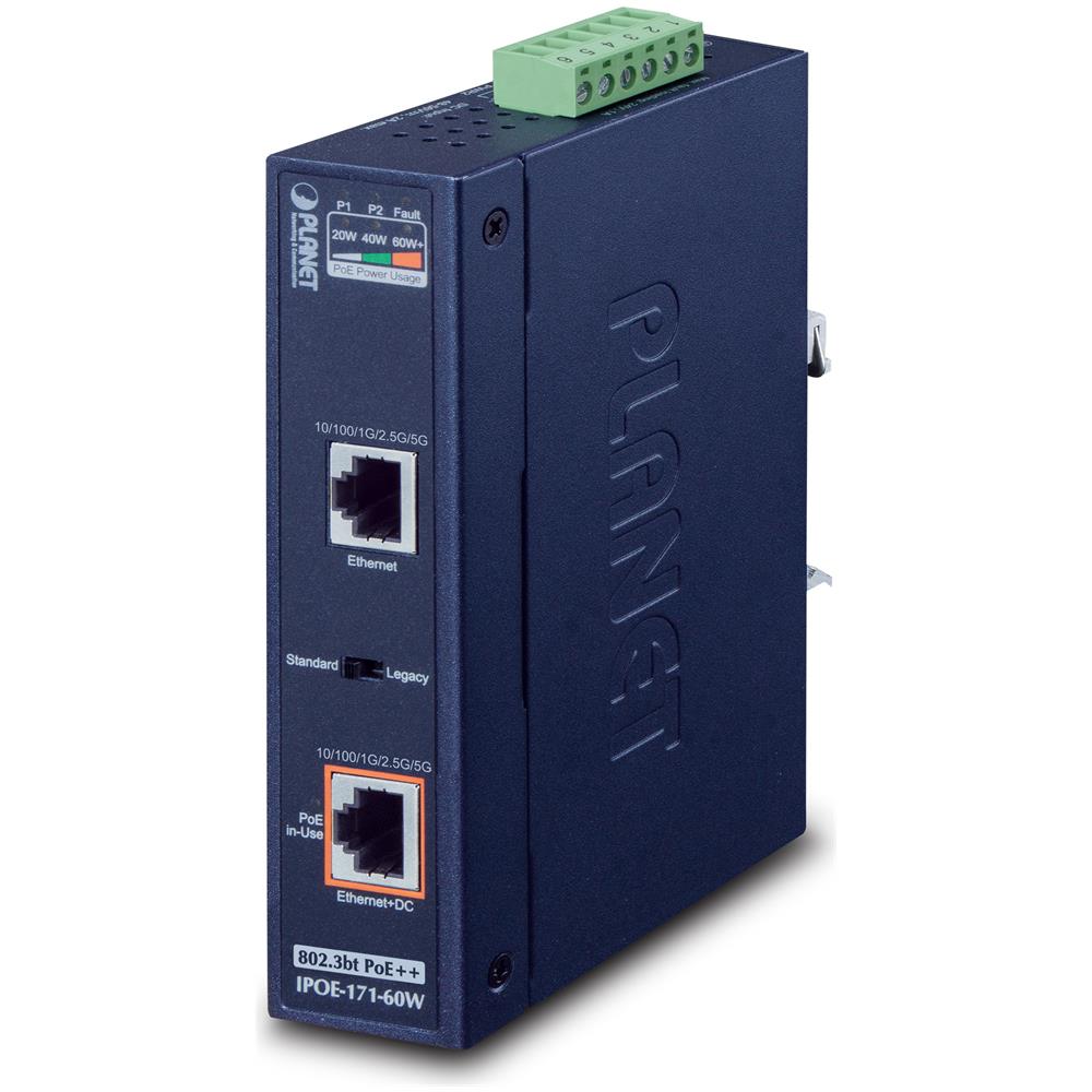 IPOE-171-60W switch di rete Gigabit Ethernet (10/100/1000) Supporto Power over Ethernet (PoE) Blu - Foto 1