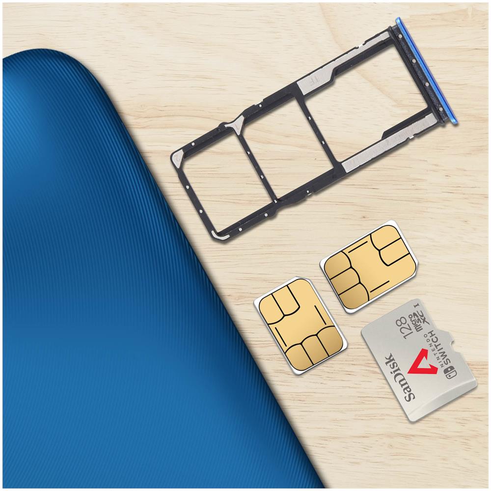 Carrellino Di Ricambio Scheda Sim Per Xiaomi Redmi 9a / 10a Compatibile Azzurro - Foto 5