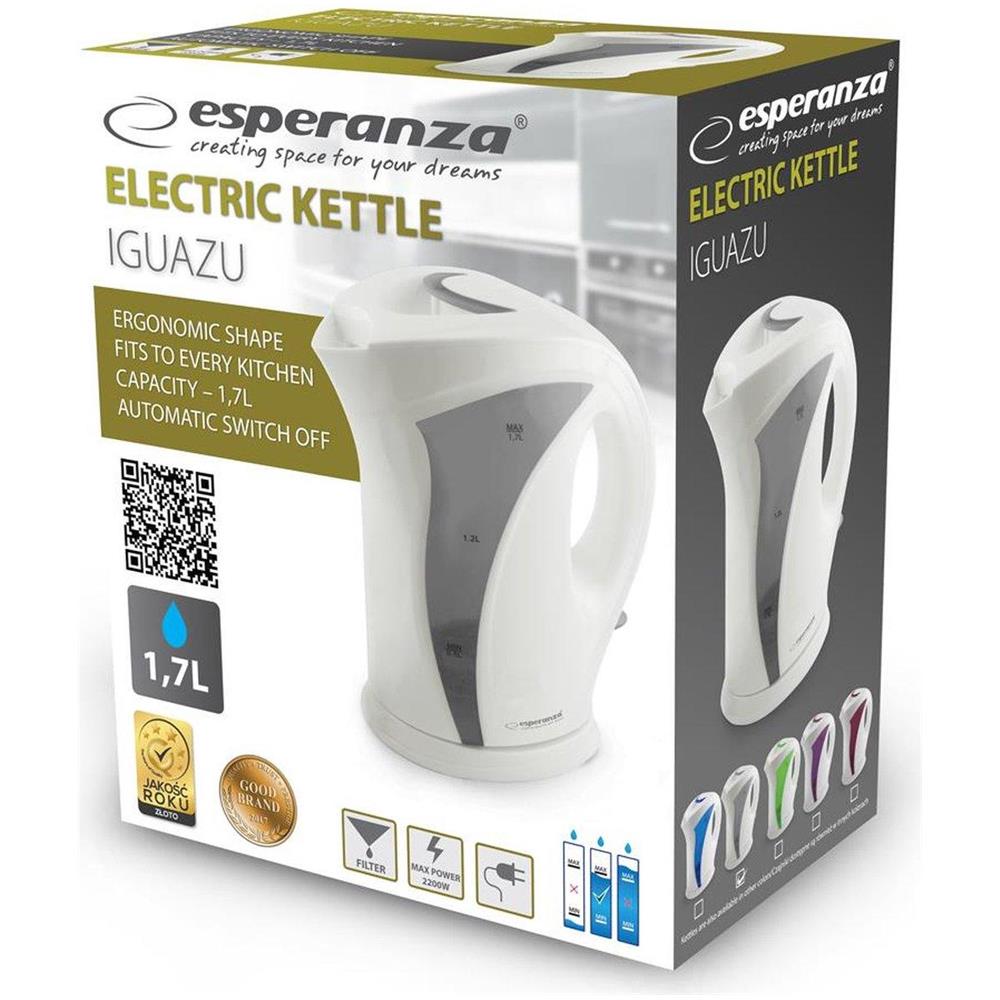 Bollitore Elettrico KK018E Capacita 1,7 L Potenza 2200 W Colore Bianco - Foto 2