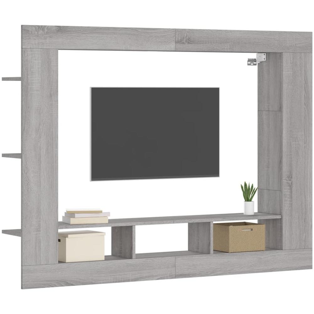 Mobile Porta Tv Grigio Sonoma 152x22x113cm In Legno Multistrato - Foto 3