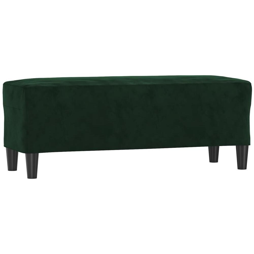 Panca Verde Scuro 100x35x41 Cm In Velluto - Foto 2