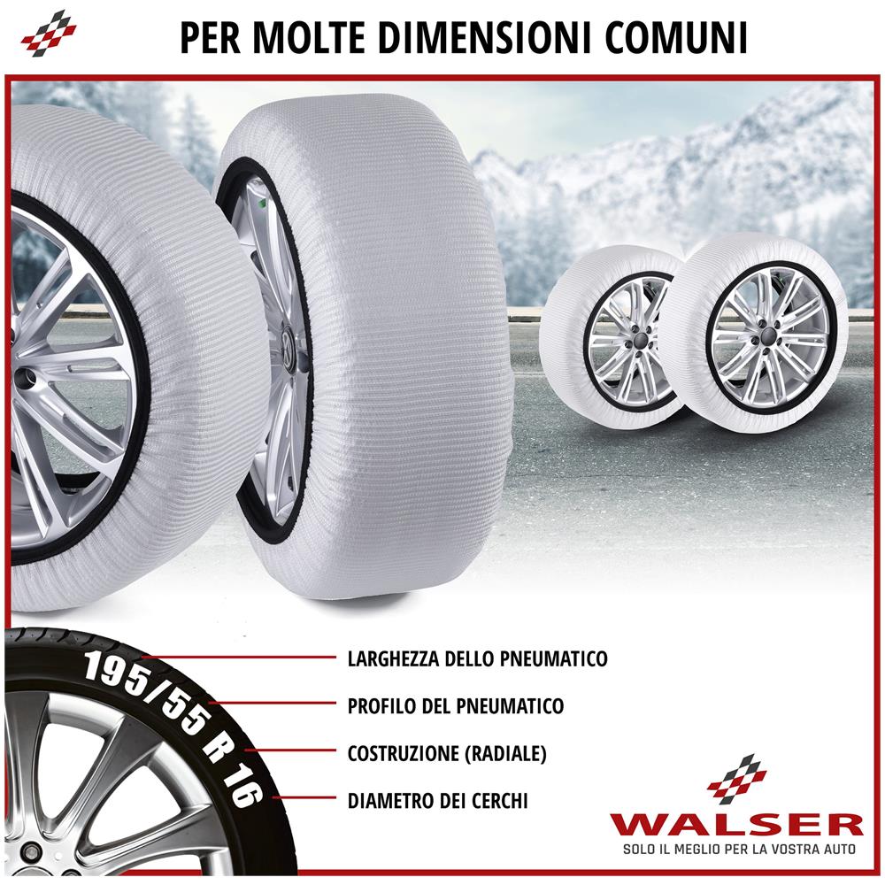 Catene Da Neve Premium Alternative Ultra Grip Xs, Catene Da Neve In Tessuto, Calze Da Neve Set Di 2 Bianco - Foto 7