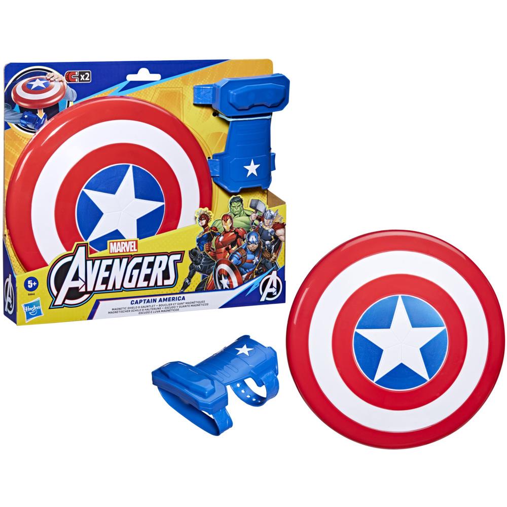 Marvel Avengers Scudo di Captain America, scudo con guanto per giochi d'imitazione - Foto 2