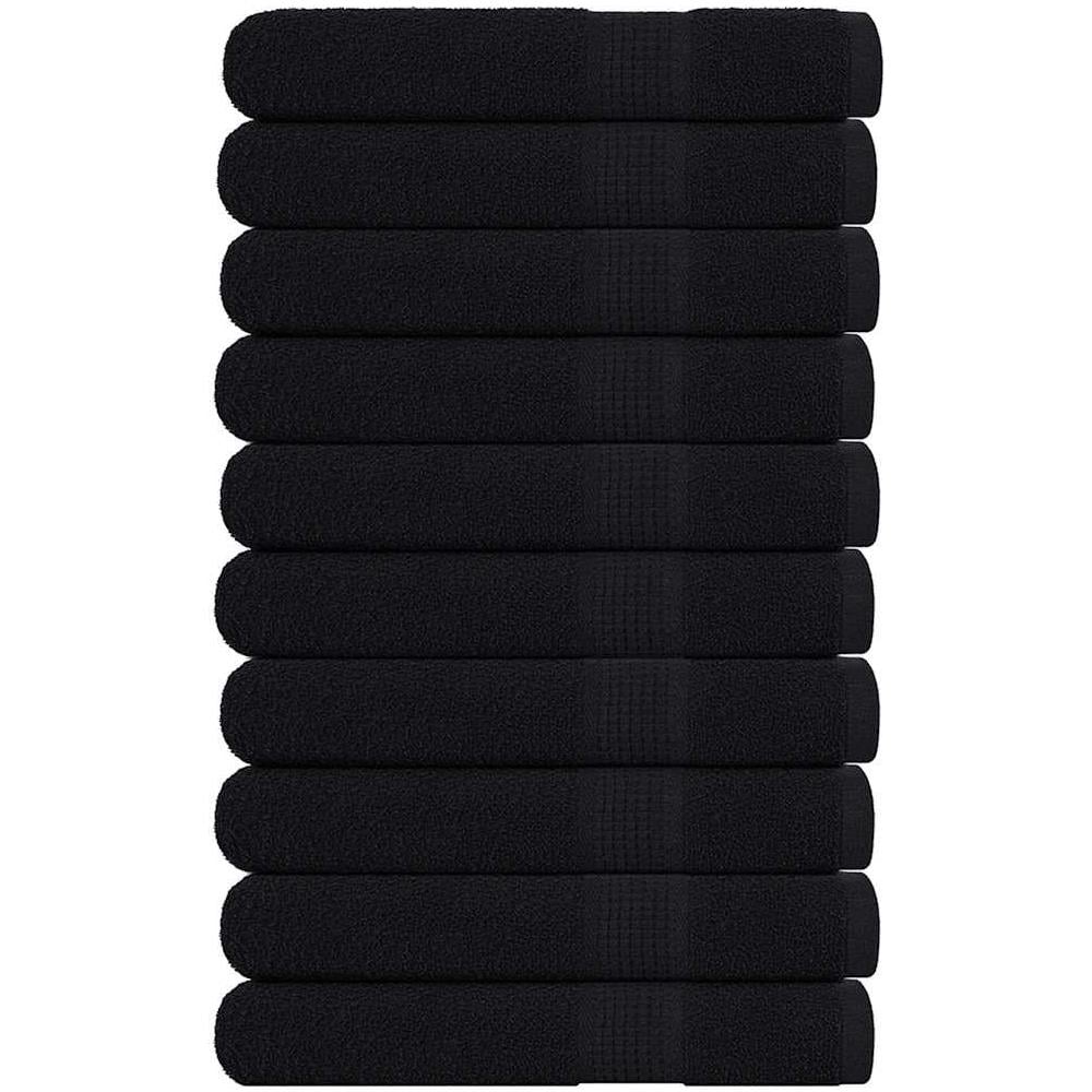 Asciugamani 10 pz Neri 100x200 cm 360 g /mù² 100% Cotone - Foto 1