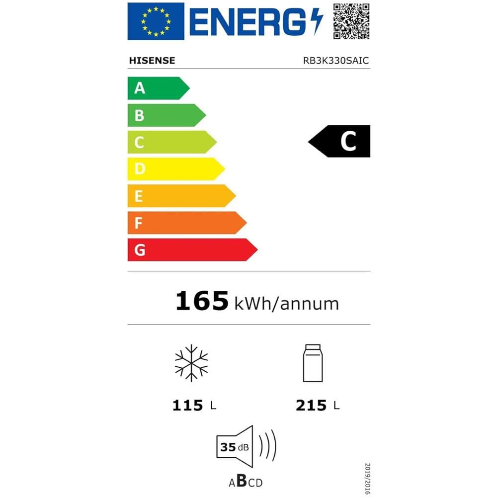 Frigorifero Combinato RB3K330SAIC No Frost Classe C Capacità Netta 330 Litri Colore Acciaio Inox - Foto 3