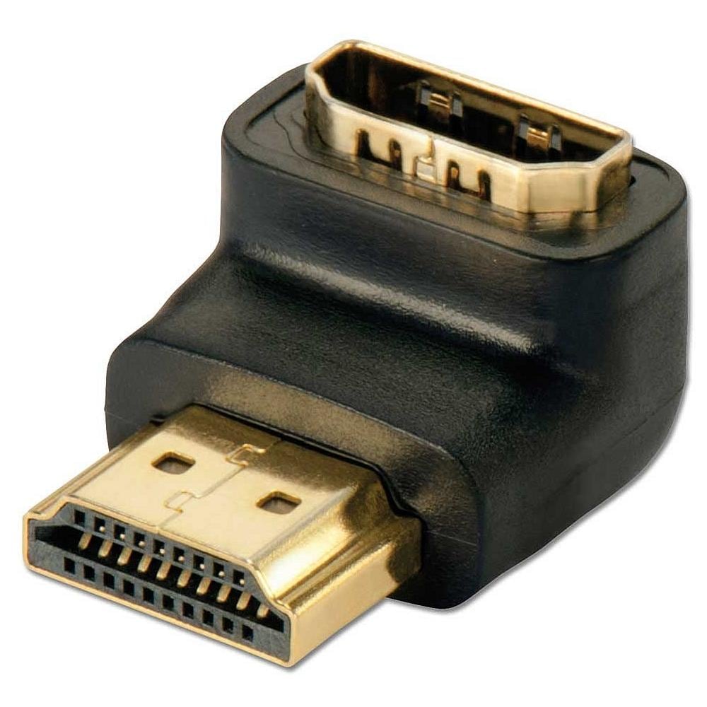 Adattatore HDMI M / F a 90 gradi "GiÙ" - Foto 1
