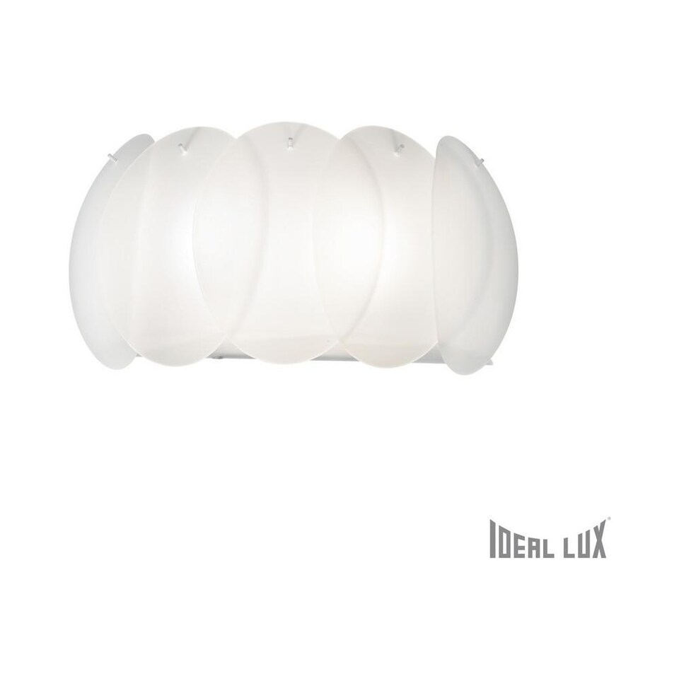 Ideal Lux Camerino AP2 - Plafoniera Da Parete In Vetro Bianco, 40W, Design Elegante Per Interni