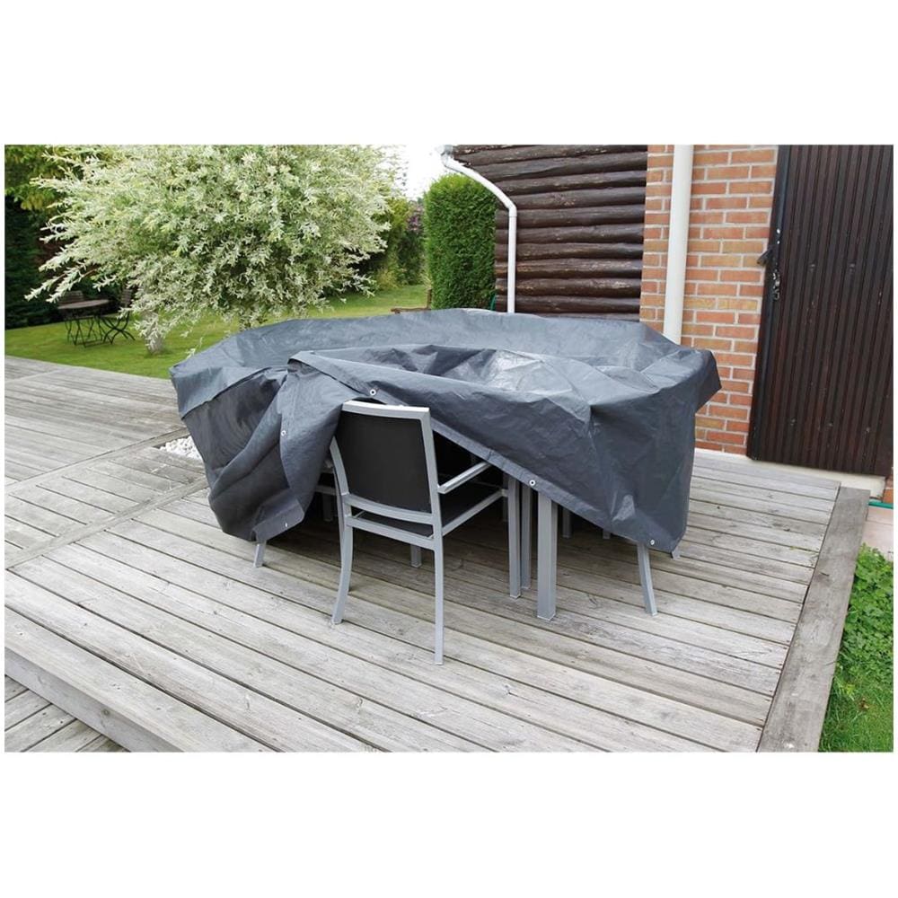 Telo copertura in polietilene per mobili da giardino 90 x 325 cm colore grigio scuro - Foto 2