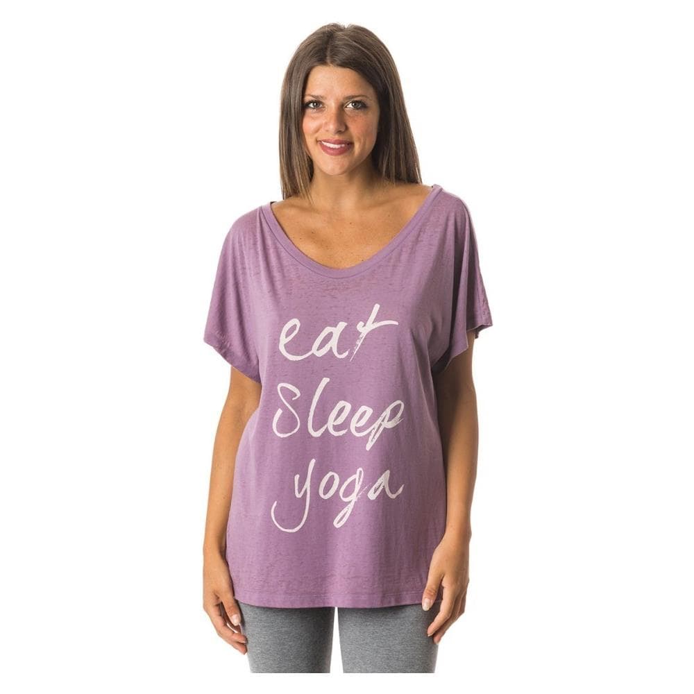 T-shirt Donna Yoga Con Scritta Rosa M - Foto 1
